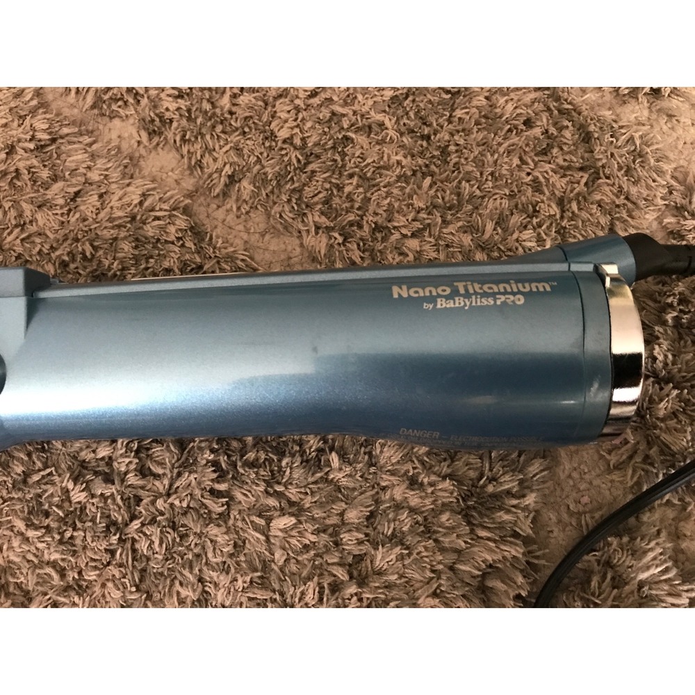 BaBylissPRO Nano Titanium MiraCurl Rotating Brush & Curling Iron 3pc Bundle Blue - Picture 4 of 9
